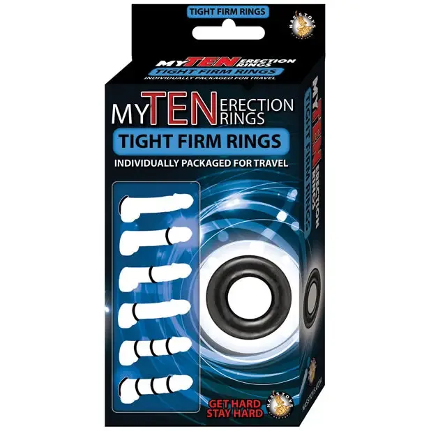 Anal My Ten Erection Rings Tight Firm Rings Black Novelties By Nasswalk