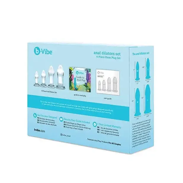 bVibe Anal bVibe Glass Anal Dilator 4 Piece Set