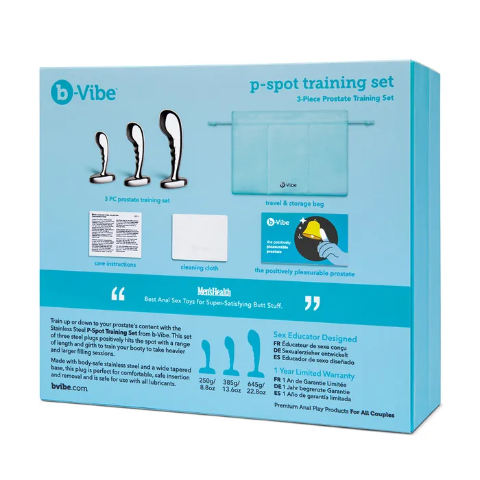 bVibe Stainless Steel PSpot Training Set BVibe Anal