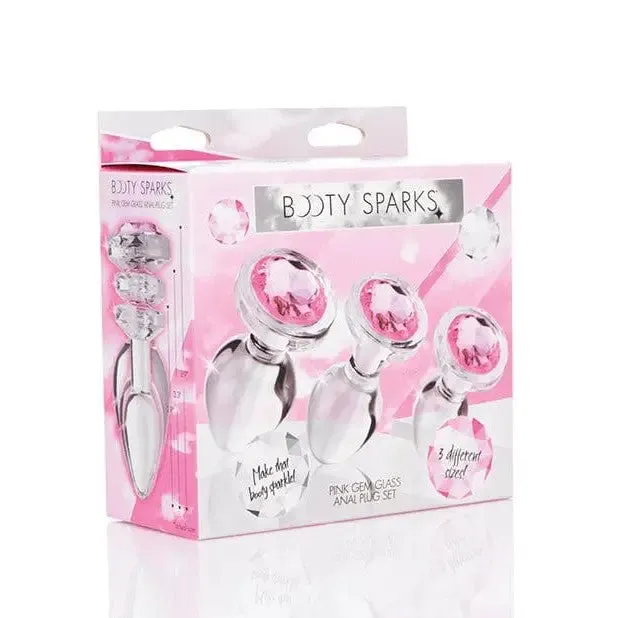 Booty Sparks Booty Sparks Pink Gem Glass Anal Set Anal