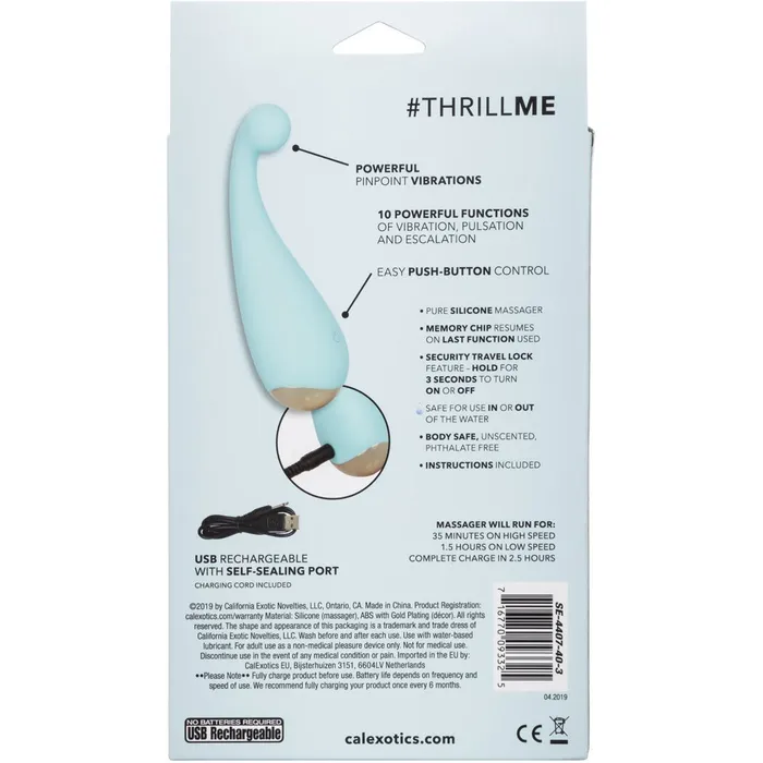 CalExotics Slay ThrillMe Clitoral Vibrator Blue CalExotics Vibrators