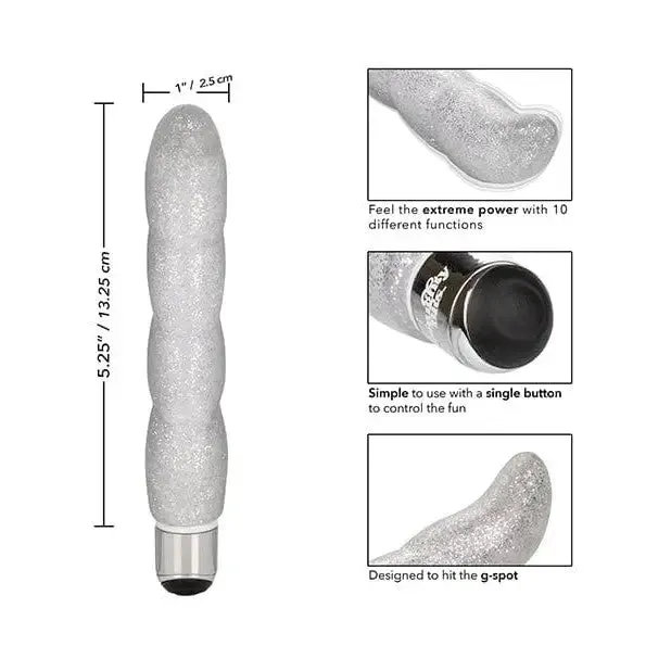 CalExotics Vibrators Naughty Bits Screwnicorn Majestic Gspot Vibrator Silver
