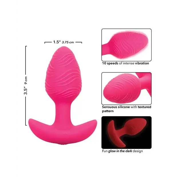California Exotic Novelties Cheeky Glow in the Dark Vibrating Butt Plug Anal California Exotic Novelties Cheeky Glow in the Dark Vibrating Butt Plug Anal