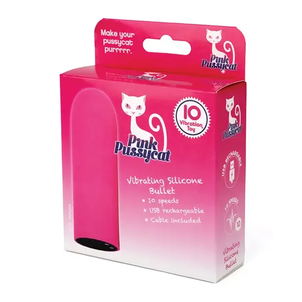 Cousins Group Vibrators Pink Pussycat Silicone Bullet Vibrating
