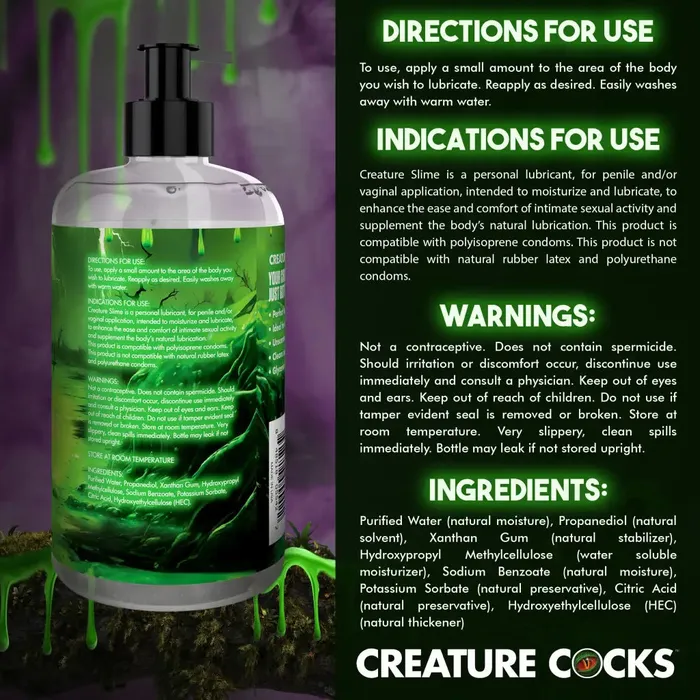 Creature Slime Waterbased Lubricant 16oz Creature Cocks Lubricants