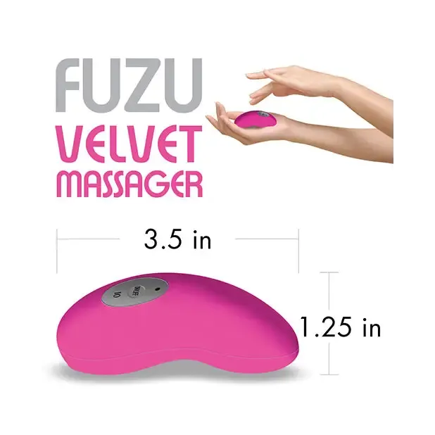 Deeva Vibrators Fuzu Vibrating Palm Massager Neon Pink Deeva Vibrators Fuzu Vibrating Palm Massager Neon Pink