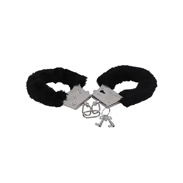 Doc Johnson Anal In A Bag Furry Handcuffs Black Doc Johnson Anal In A Bag Furry Handcuffs Black