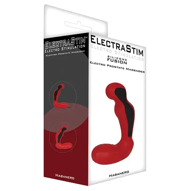 ElectraStim Anal Electrastim Silicone Fusion Habanero Prostate Massager Redblack ElectraStim Anal Electrastim Silicone Fusion Habanero Prostate Massager Redblack