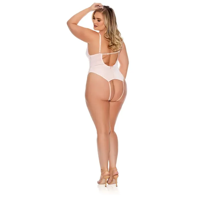 Evolved Novelties Vibrators Barely Bare Crotchless Mesh Teddy Qs