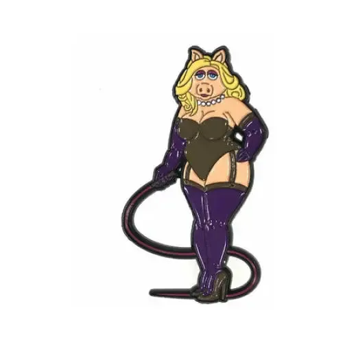 Geeky Kinky Mistress Swine Enamel Pin Geeky Kinky Kevin Knight Vibrators