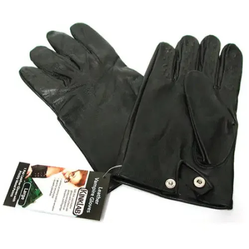 KinkLab Leather Vampire Gloves Small Restraints