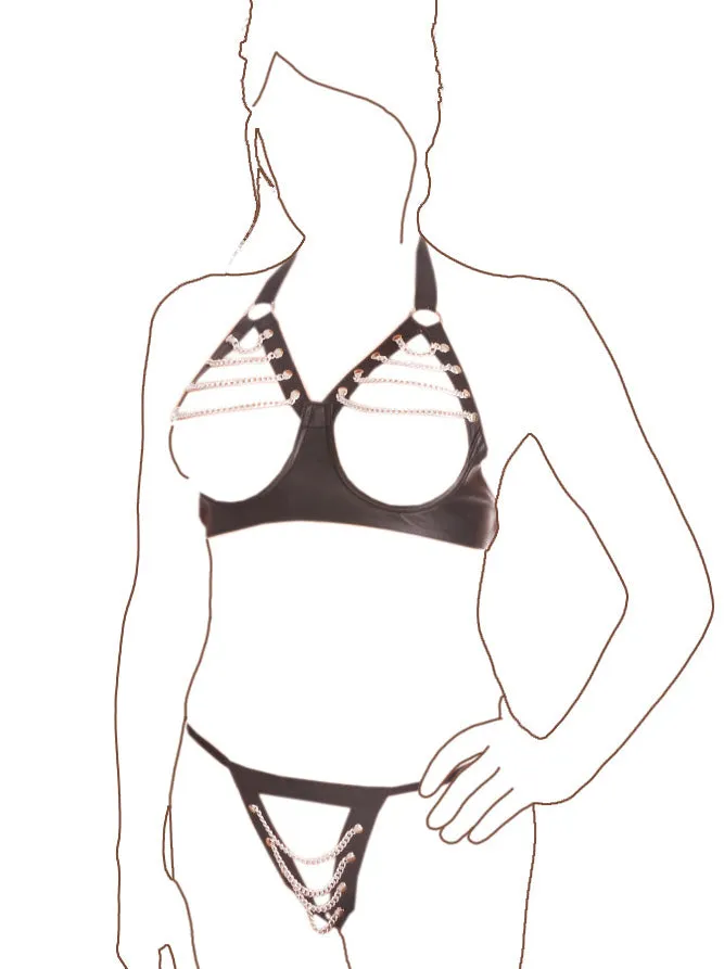 Leather Bra Thong Chain Set One Size HonourSkintwocom Teddies And Bodies Leather Bra Thong Chain Set One Size HonourSkintwocom Teddies And Bodies