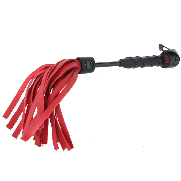 Leather Mini Flogger in Red Red Rouge Lingerie Restraints Leather Mini Flogger in Red Red Rouge Lingerie Restraints