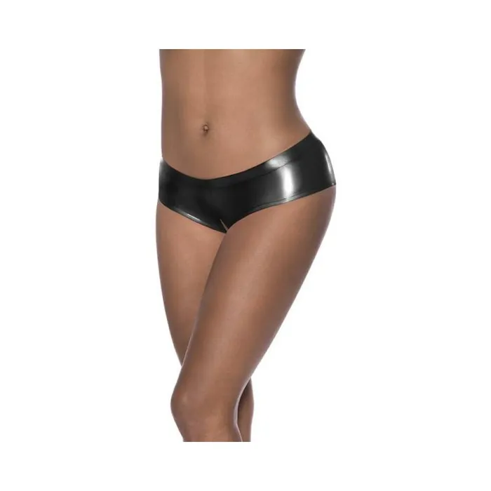 Magic Silk Anal Magic Silk Hard Candy Low Rise Split Crotch Boyshort Black LXL