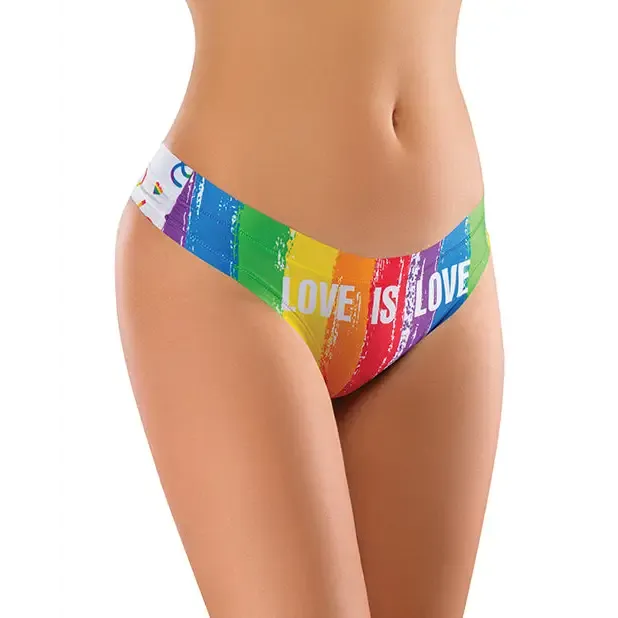 memme Vibrators Mememe Pride Love Is Printed Thong