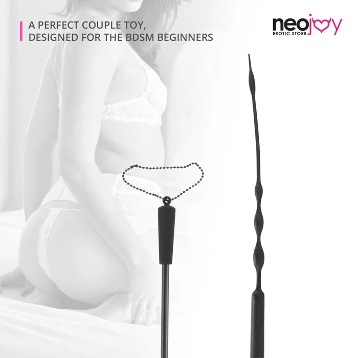 Neojoy Anal Neojoy Flogger Bondage Spanker Silicone Black 1968 inch 50cm