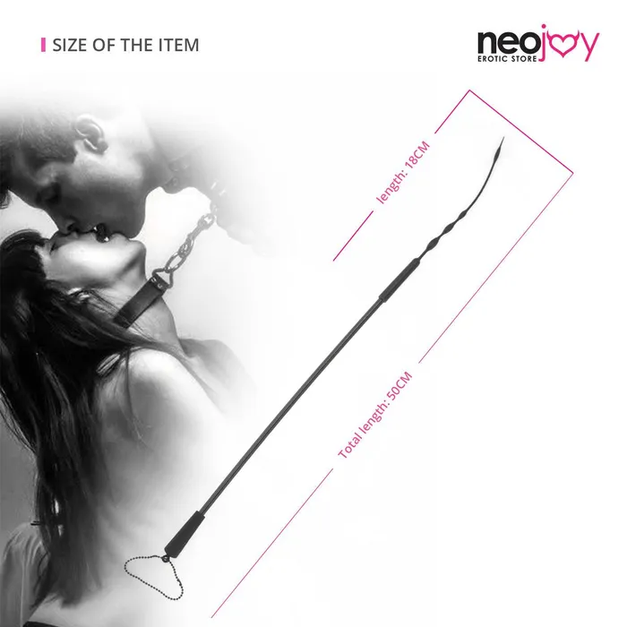 Neojoy Anal Neojoy Flogger Bondage Spanker Silicone Black 1968 inch 50cm