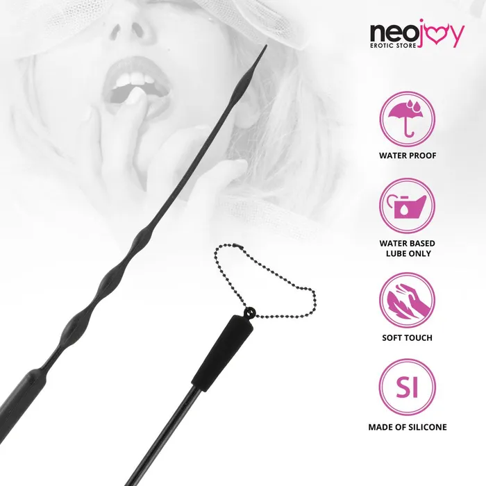 Neojoy Anal Neojoy Flogger Bondage Spanker Silicone Black 1968 inch 50cm