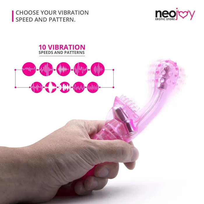 Neojoy Vibrators Neojoy GClit Jelly Tickler Clitoral Vibrator 10Speed Functions Soft TPE Pink