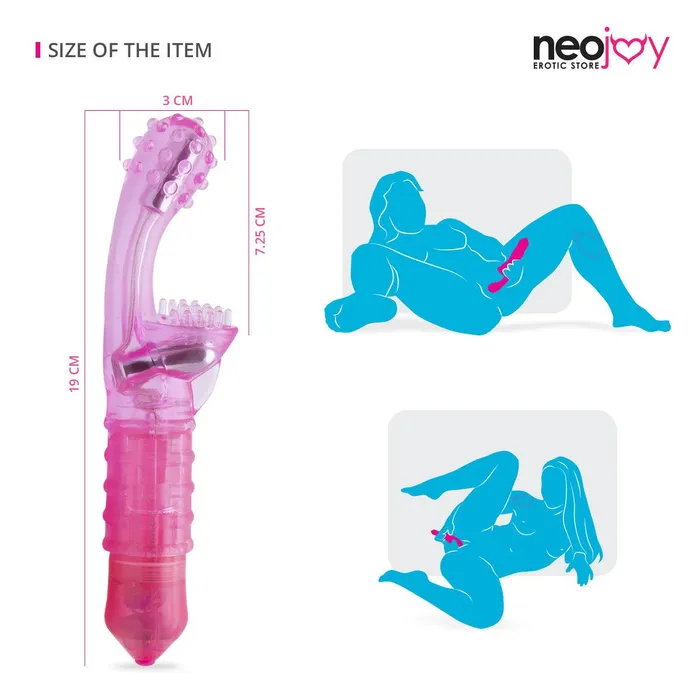 Neojoy Vibrators Neojoy GClit Jelly Tickler Clitoral Vibrator 10Speed Functions Soft TPE Pink