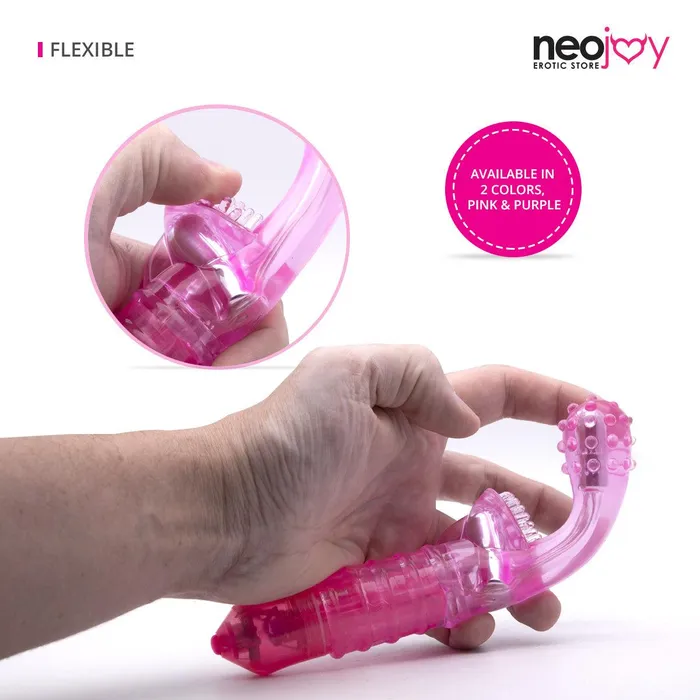 Neojoy Vibrators Neojoy GClit Jelly Tickler Clitoral Vibrator 10Speed Functions Soft TPE Pink
