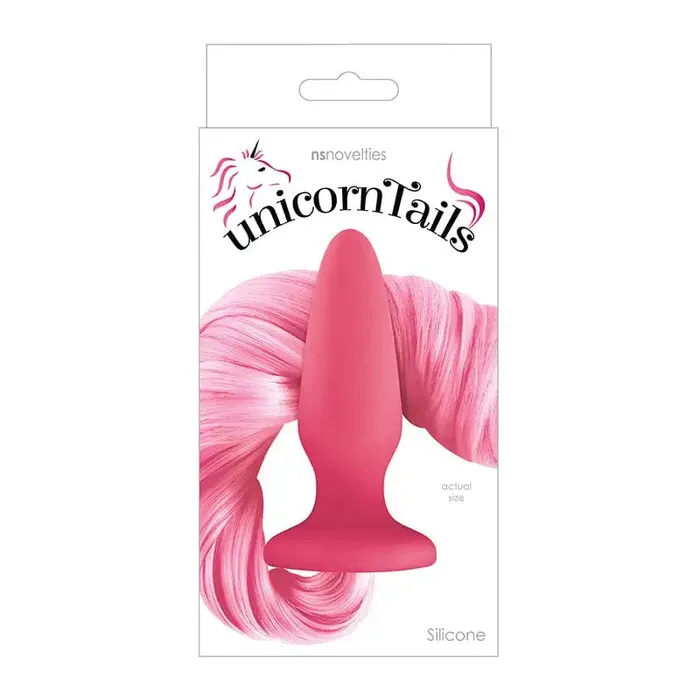 NS Novelties Anal NS Pastel Pink Silicone Unicorn Tails Butt Plug