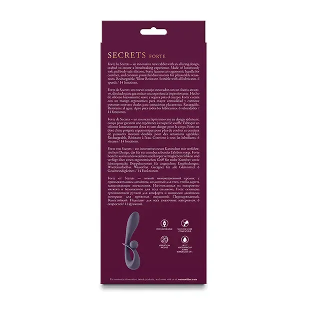 Ns Novelties INC Vibrators Secrets Forte Gray Ns Novelties INC Vibrators Secrets Forte Gray