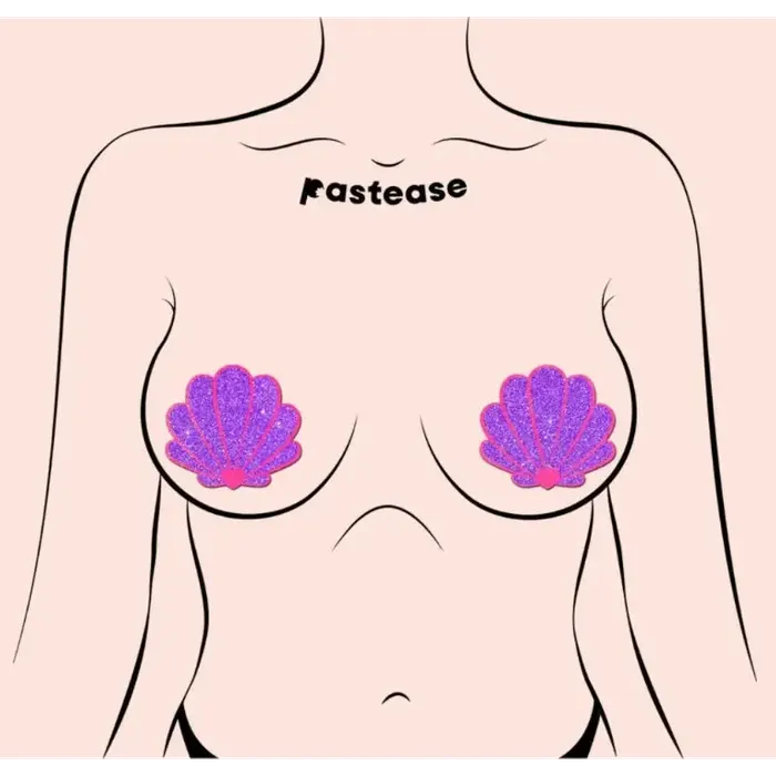 Pastease Pastease Mermaid Shells Neon Pink Purple Vibrators