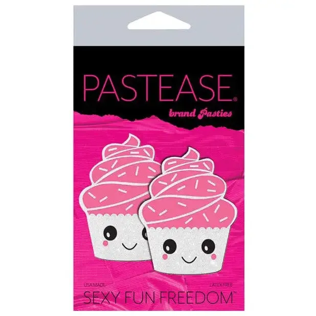 Pastease Premium Cupcake Glittery Frosting Nipple Pastie White Os Pastease Nipple Clitoral Toys