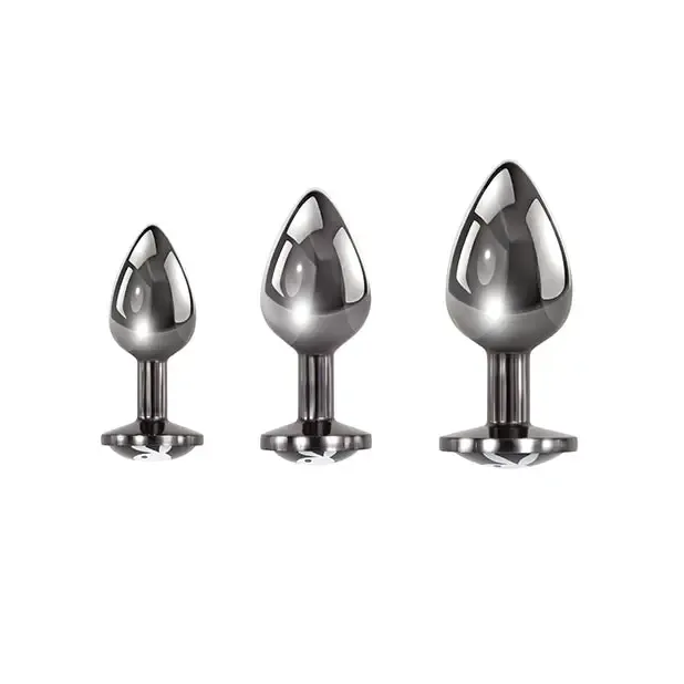 Playboy Anal Playboy Pleasure 3 Ways 3Piece Metal Anal Plug Set