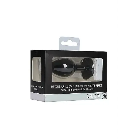 Regular Lucky Diamond Butt Plug Black SHOTS AMERICA Anal Regular Lucky Diamond Butt Plug Black SHOTS AMERICA Anal
