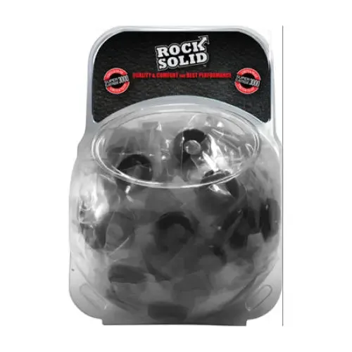 Rock Solid Donut CRing Clambowl of 100 Pieces Black dj Anal