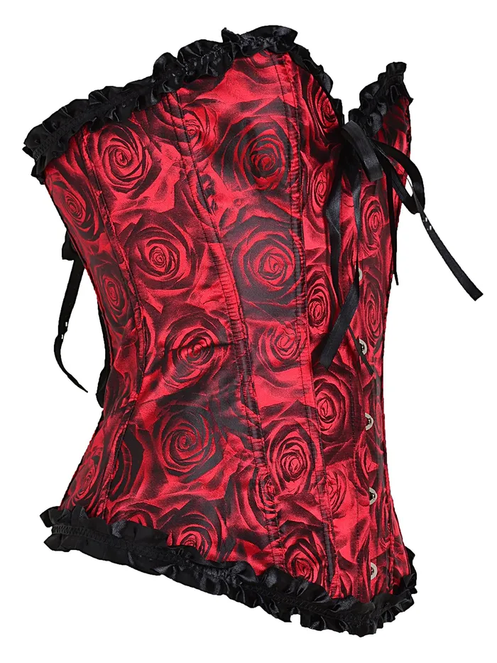 Satin Rose Corset With GString Black And Red HonourSkintwocom Vibrators Satin Rose Corset With GString Black And Red HonourSkintwocom Vibrators