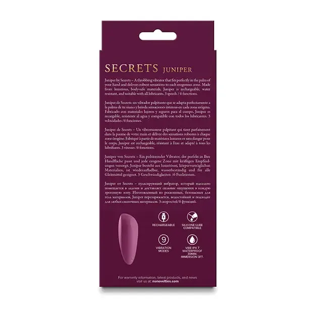 Secrets Juniper Throbbing Vibe Ruby Ns Novelties INC Vibrators Secrets Juniper Throbbing Vibe Ruby Ns Novelties INC Vibrators