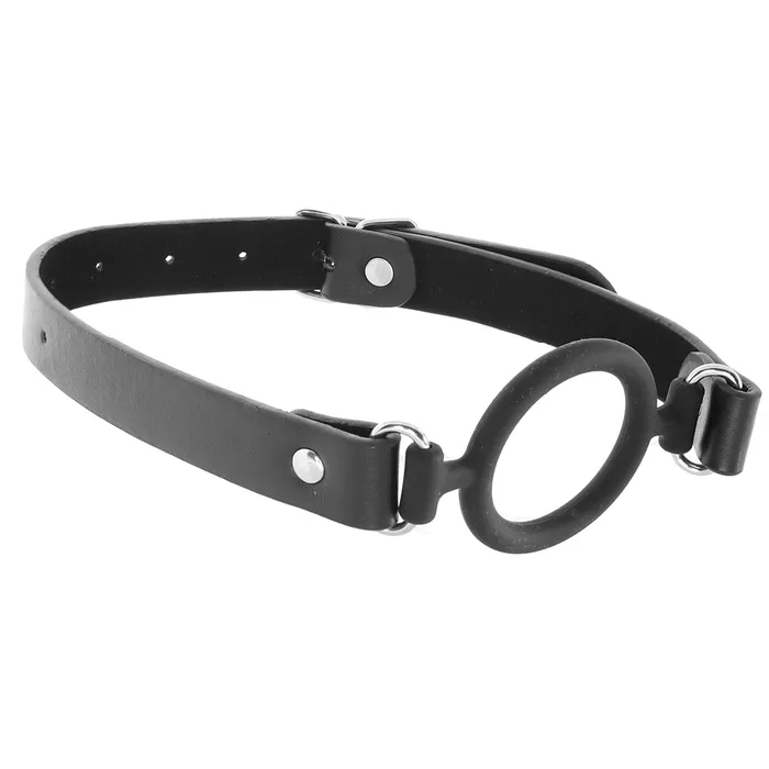 Shots Toys Anal Ouch Silicone Rigid Ring Gag in Black
