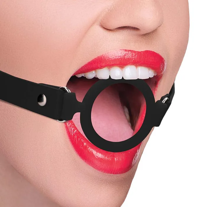 Shots Toys Anal Ouch Silicone Rigid Ring Gag in Black Shots Toys Anal Ouch Silicone Rigid Ring Gag in Black