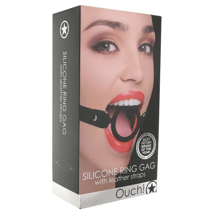 Shots Toys Anal Ouch Silicone Rigid Ring Gag in Black Shots Toys Anal Ouch Silicone Rigid Ring Gag in Black