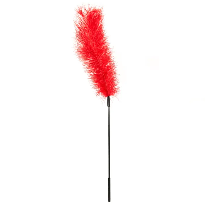 Sportsheets Vibrators Sportsheets Ostrich Feather Tickler Red