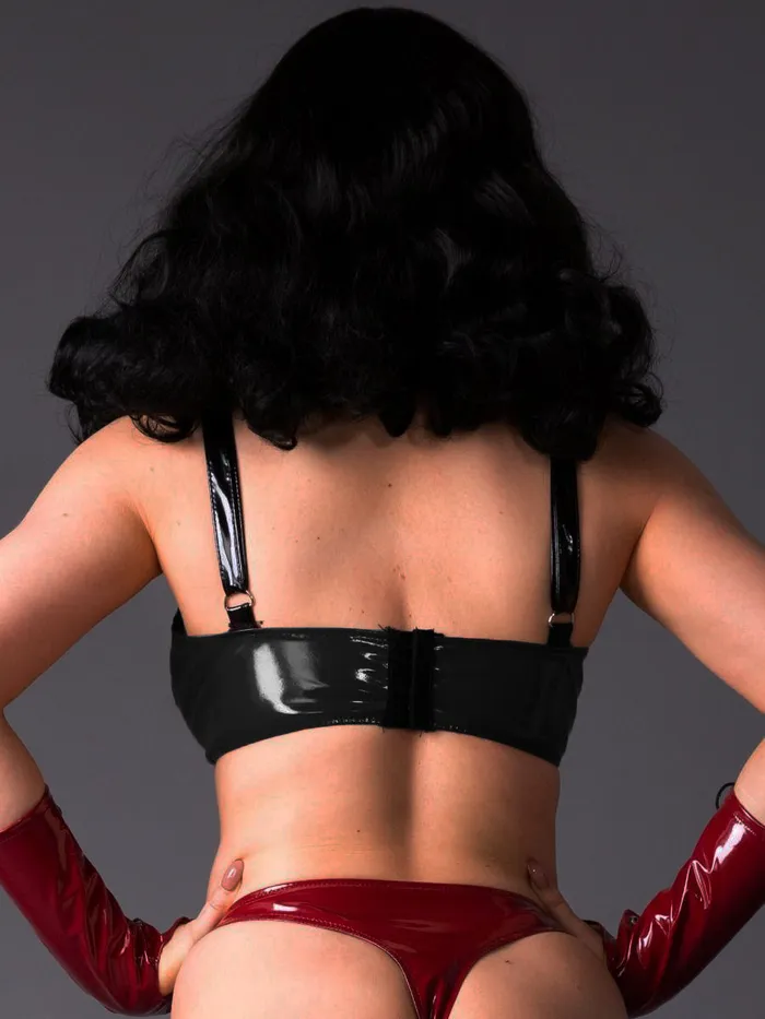 Sweet Plum PVC Bra Black HonourSkintwocom Vibrators