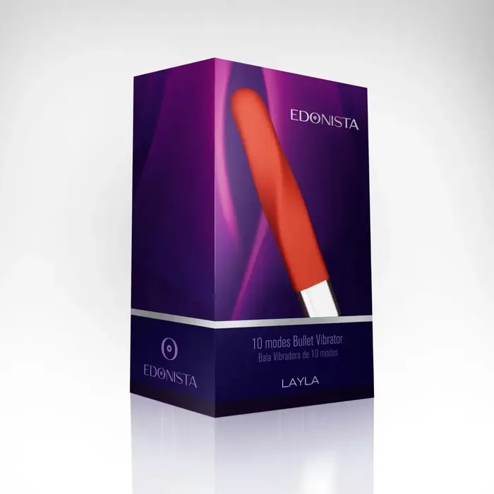 Vibrators Edonista Edonista Layla Twist Bullet Silicone Vibe Red