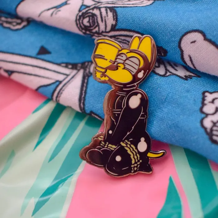 Vibrators James Newland Illustration Piss Puppy Enamel Pin