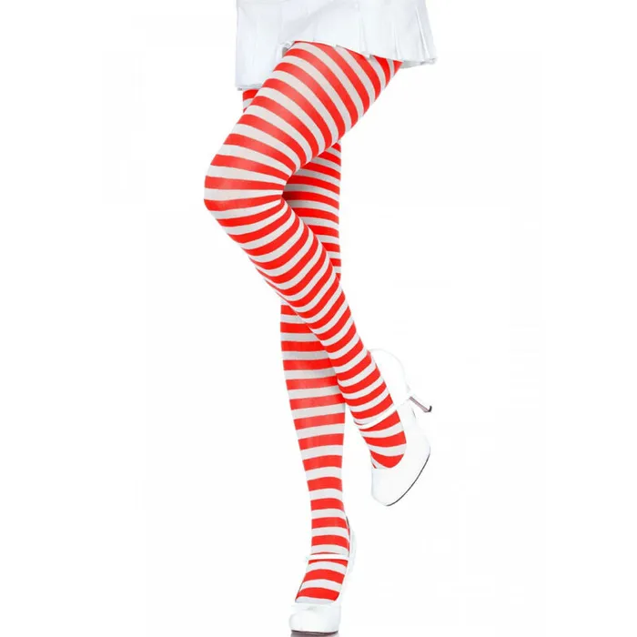 Vibrators LEG AVENUE WHITERED STRIPED TIGHTS Leg Avenue