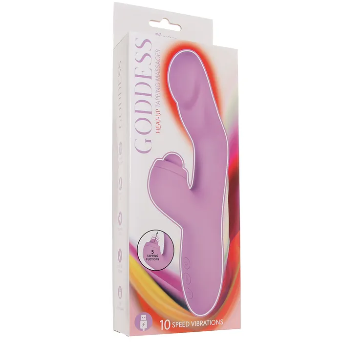 Vibrators Nasstoys Goddess HeatUp Tapping Rabbit Vibe in Lavender