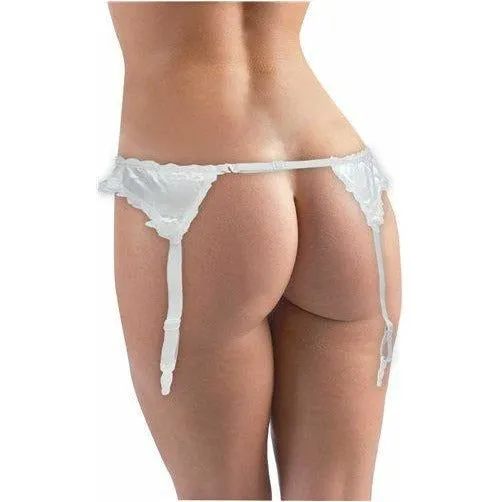 Vibrators Naughty Wear Naughty Wear Satin Garterbelt White ML Vibrators Naughty Wear Naughty Wear Satin Garterbelt White ML