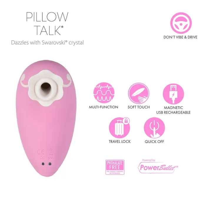 Vibrators Pillow Talk Pillow Talk Dreamy Luxurious Clitoral Massager Pink