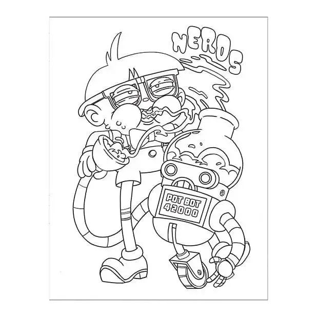 Vibrators WoodRocket Wood Rocket Who Smokes Herb Coloring Book