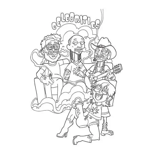 Vibrators WoodRocket Wood Rocket Who Smokes Herb Coloring Book
